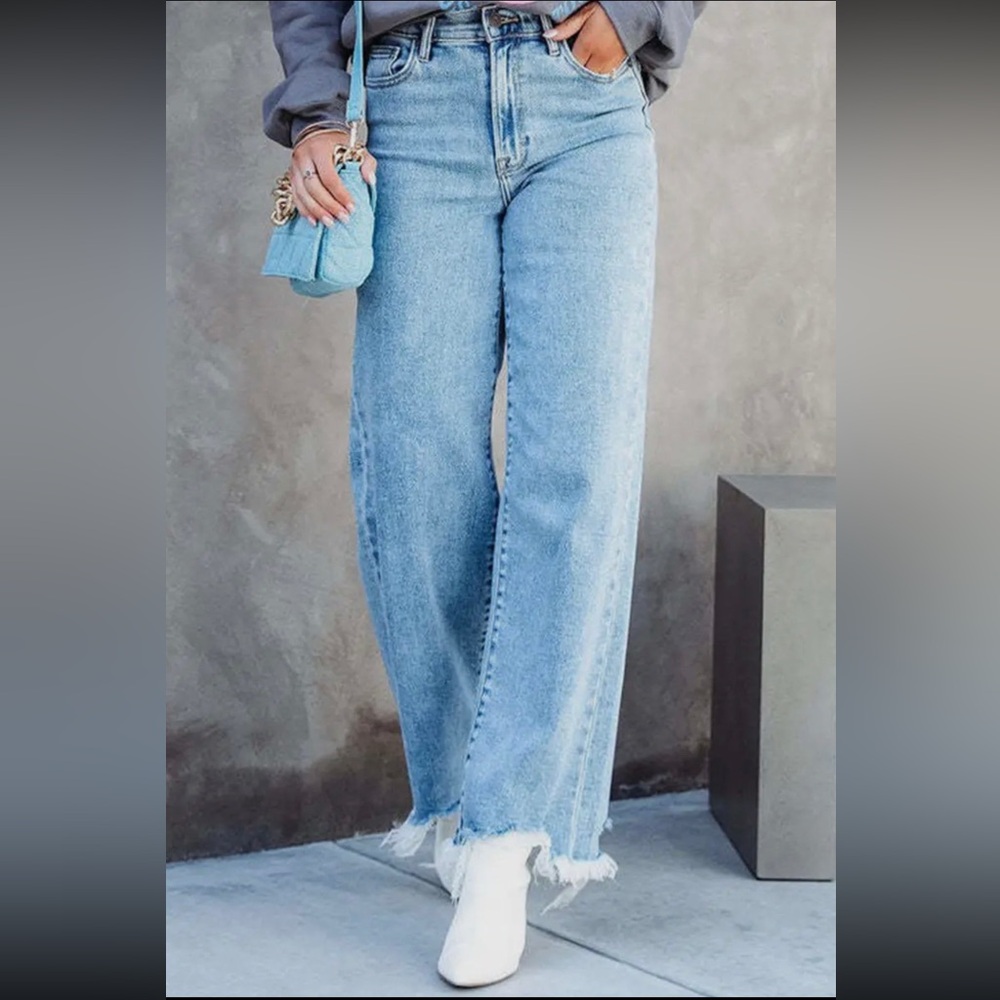 Trendy Wide Leg Jeans 🦋